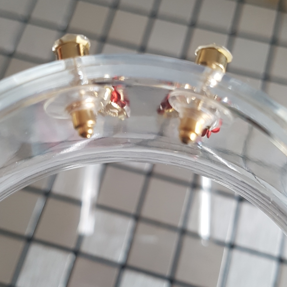 S925 Red Rose's Drop Earrings - Picture 6 of 7
